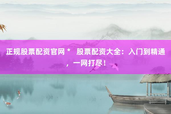 正规股票配资官网 *   股票配资大全：入门到精通，一网打尽！