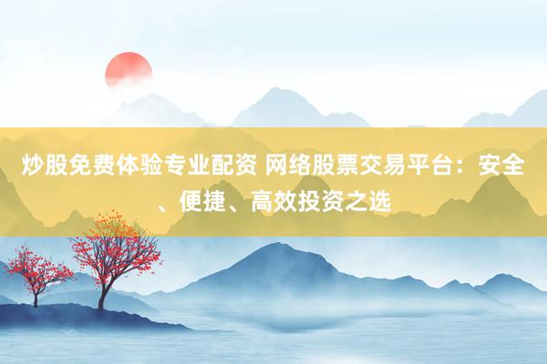 炒股免费体验专业配资 网络股票交易平台：安全、便捷、高效投资之选