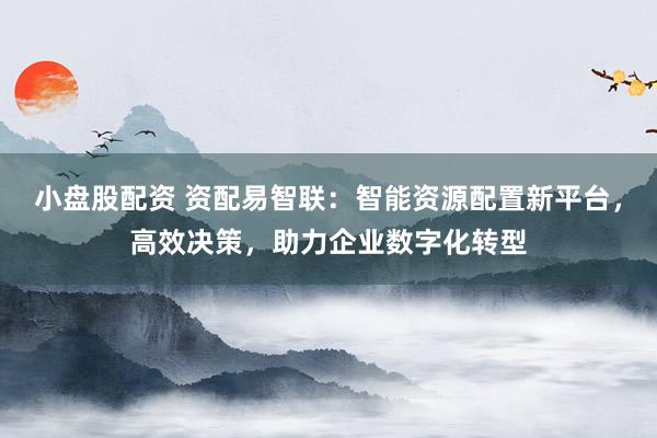 小盘股配资 资配易智联：智能资源配置新平台，高效决策，助力企业数字化转型