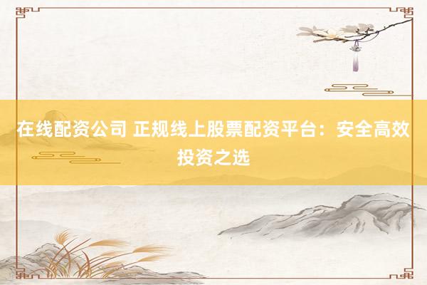 在线配资公司 正规线上股票配资平台：安全高效投资之选