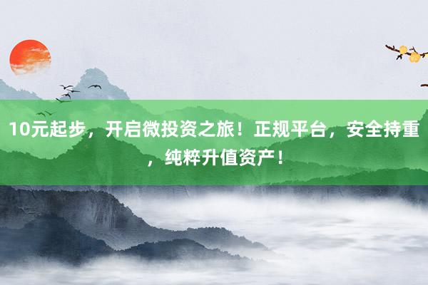 10元起步，开启微投资之旅！正规平台，安全持重，纯粹升值资产！