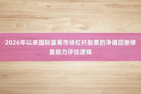 2026年以来国际蓝筹市场杠杆股票的净值回撤修复能力评估逻辑