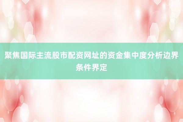 聚焦国际主流股市配资网址的资金集中度分析边界条件界定