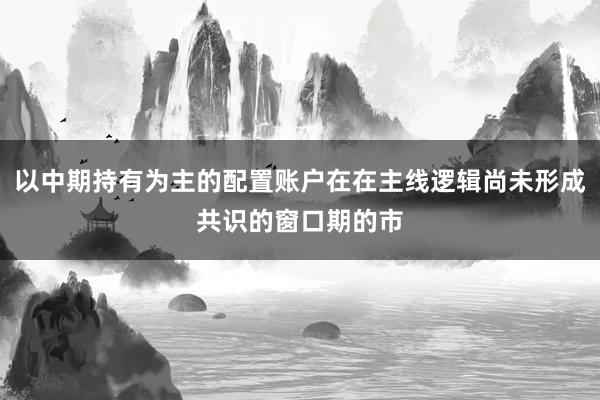 以中期持有为主的配置账户在在主线逻辑尚未形成共识的窗口期的市